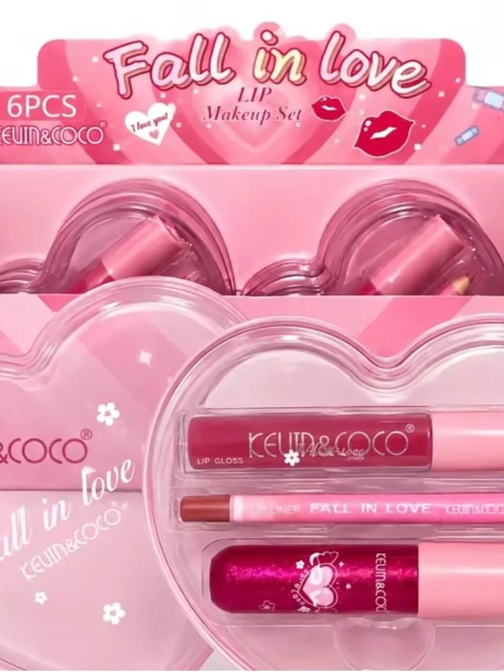 Kevin & Coco Fall In Love Lip Set — Pink